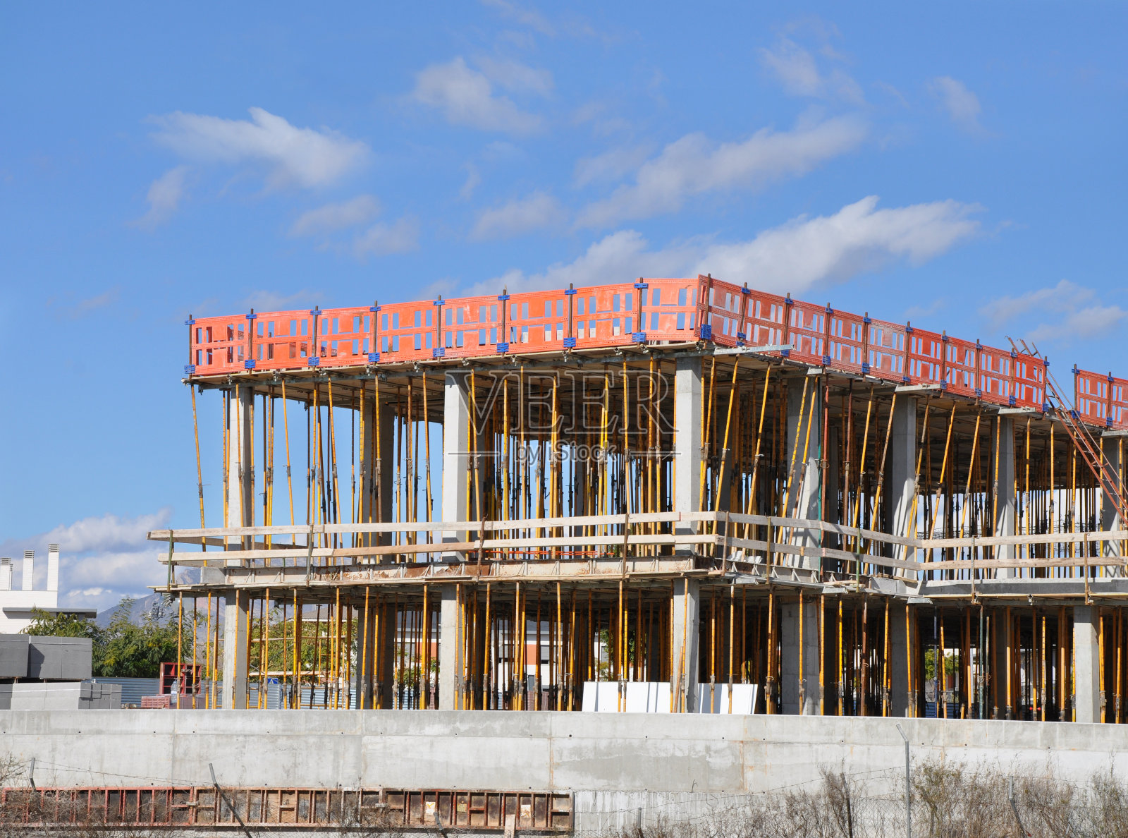 施工現場建筑結構框架照片攝影